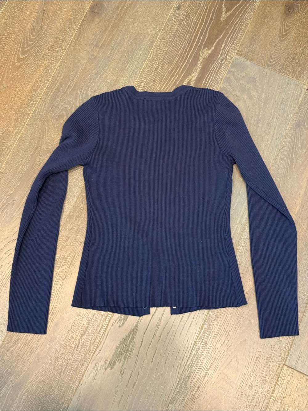 Vici Navy Ribbed Button-Up Cardigan - Picture 5 of 5